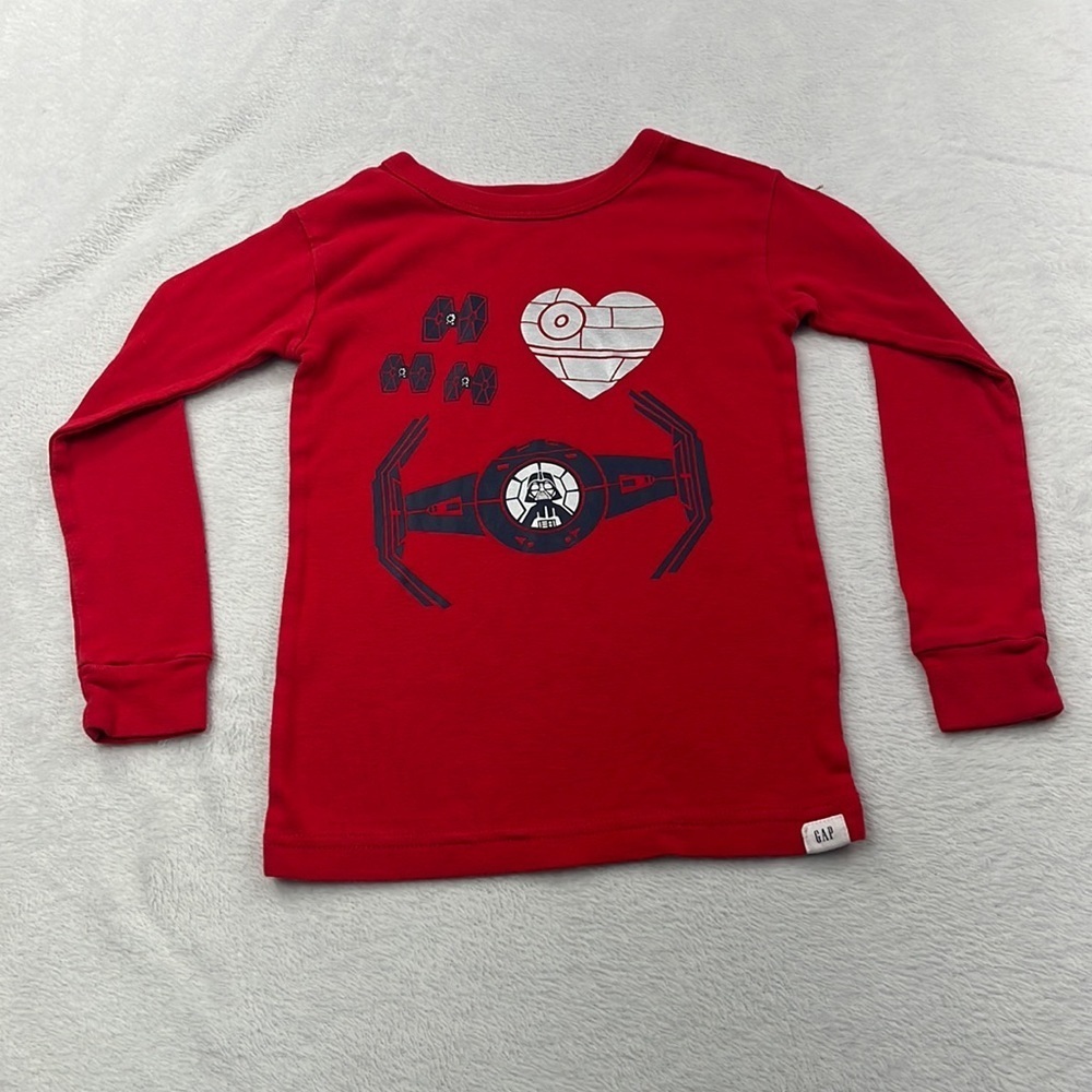 GAP Star Wars 4 Years‎ Toddler Red, Blue Graphic Pajama LS Top
